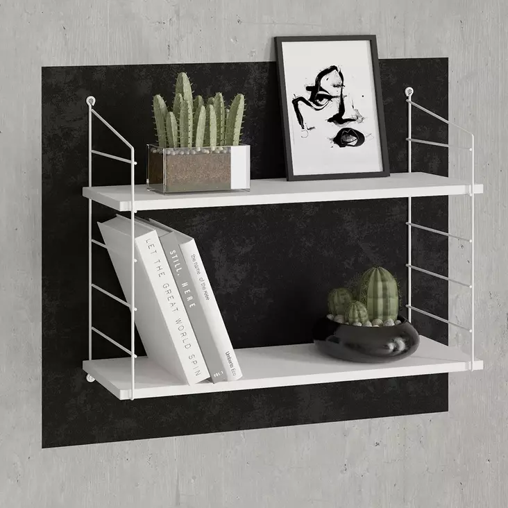 Vägghylla Hanah Home Armoni 2'li Vit Spånskiva 72x58x20 cm - Vägghyllor - 8681181788806 - 1