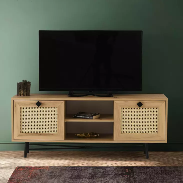 TV-bänk Hanah Home Begonya 140 Ek Spånskiva 140x60x40 cm - TV-bänkar - 8682870168626 - 1