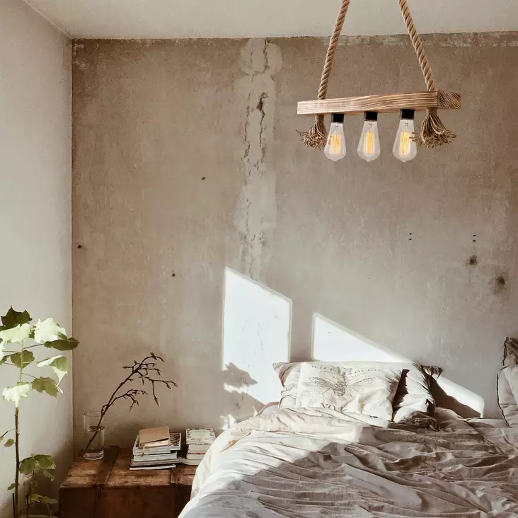 Taklampa Opviq Erebos Trä Trä 60 x 9 cm - Tak- och vägglampor - 8681875545876 - 1