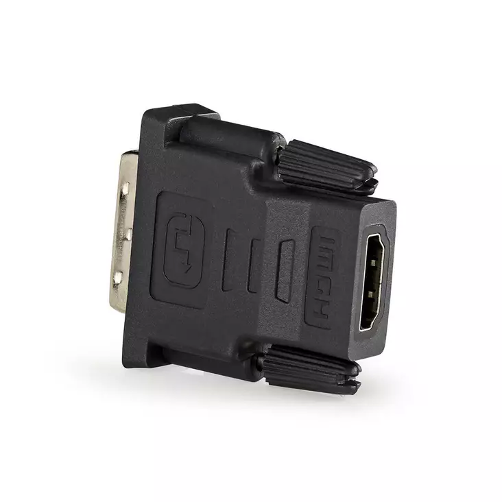 HDMI Adapter | HDMI Utgång | DVI-D 24+1-Pin Hane | Guldplaterad | Rak | PVC | Antracit | 1 st. | Kartong med fönster - Videokontakter och pluggar - 5412810265466 - 1