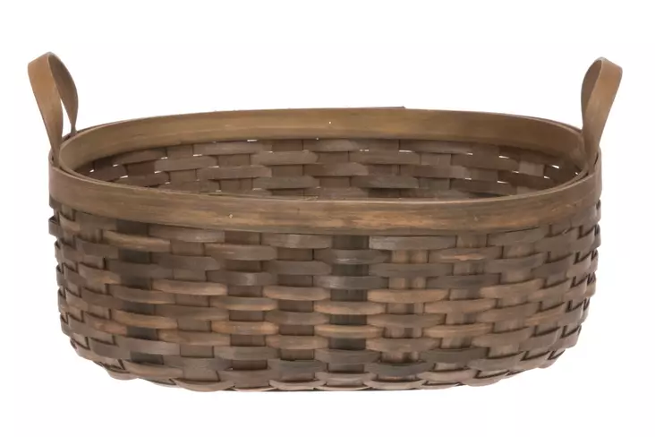 Herkkukori kahvoilla ovaali 34,5x30x12,5 - Förvaringslådor och korgar - 6410416195636 - 1