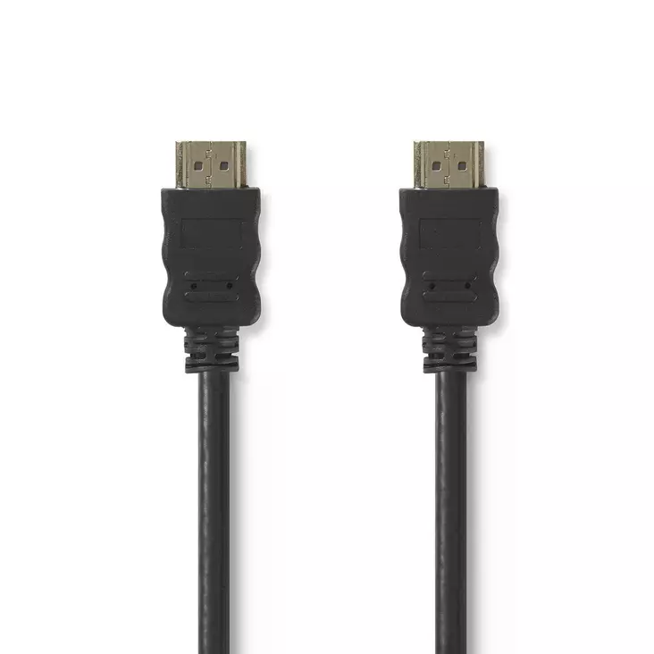 High Speed HDMI kabel med Ethernet | HDMI Kontakt | HDMI Kontakt | 4K@30Hz | ARC | 10.2 Gbps | 2.00 m | Rund | PVC | Svart | Låda - HDMI-kablar - 5412810289806 - 1