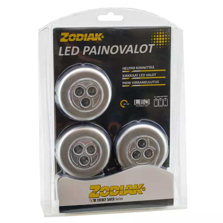 Kaappivalo-y=C3=B6valo LED  3 kpl - Nattlampor - 6438168095936 - 1