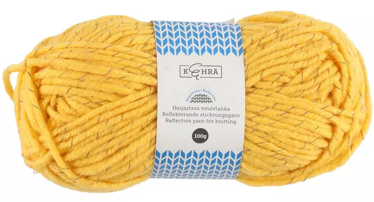 Kehr=C3=A4 neulelanka heijastava keltainen - Trådar och sybehör - 6410413205536 - 1