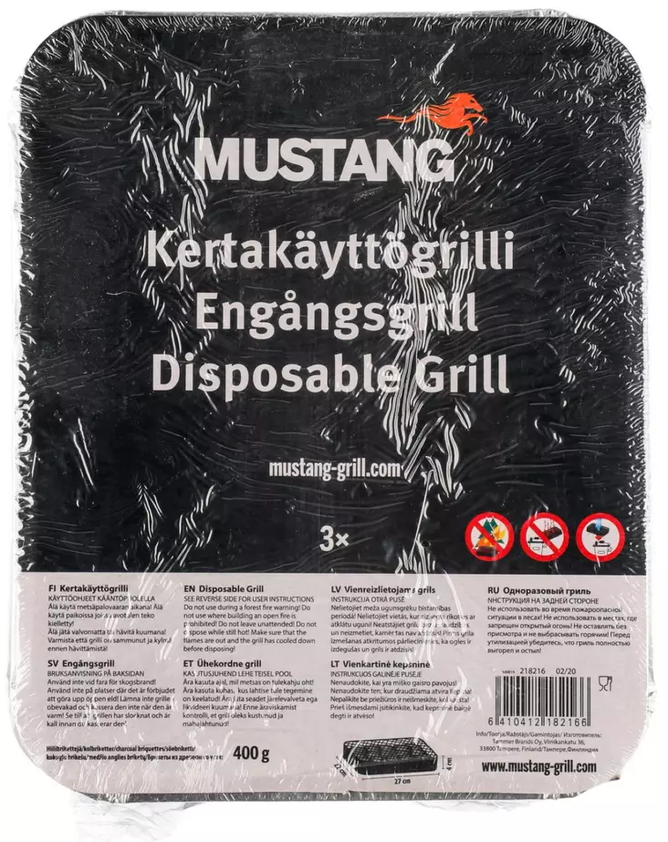 Kertak=C3=A4ytt=C3=B6grilli 3 kpl setti Mustang - Grilltillbehör - 6410412182166 - 1