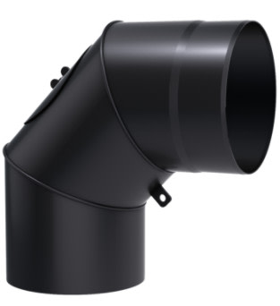Kratki º160 mm stålpipa 90º fortsättnings-del - Eldstäder och kaminer - 5902596750336 - 1