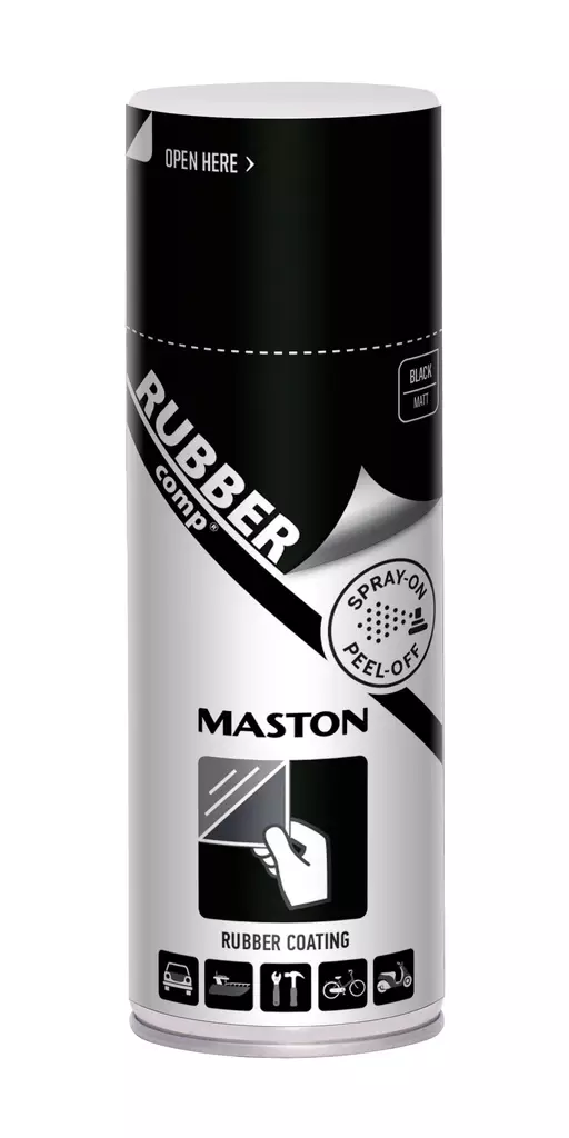 Kumimaalispray RUBBERcomp Matta musta - Sprayfärger - 6412490027346 - 1