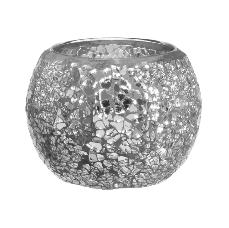 Kynttil=C3=A4kippo 4Living mosaiikki harmaa - Ljus och lyktor - 6410416075266 - 1