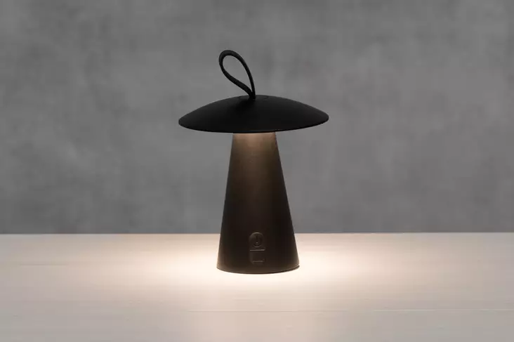 LED p=C3=B6yt=C3=A4valaisin Sieni musta 23cm - Ljussmycken och ljusfigurer - 6410416284026 - 1