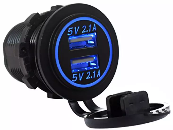 Latausportti USB 12/24V 4.2A - Andra biltelektrotillbehör - 6438014270876 - 1