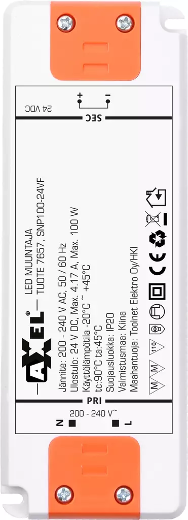 Led muuntaja 220-240V 100W 24VDC - LED-transformatorer - 6438152076576 - 1