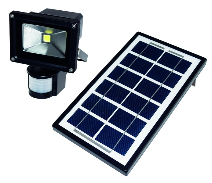 LED strålkastare 4W PIR solcellspanel - Strålkastare - 6438140405326 - 1