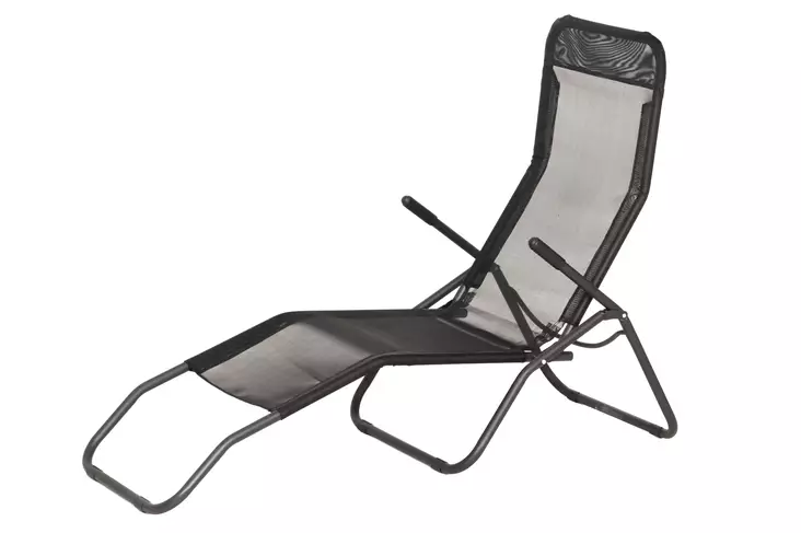 Lepotuoli Siesta musta - Trädgårdsmöbler och terrassmöbler - 6410412216786 - 1