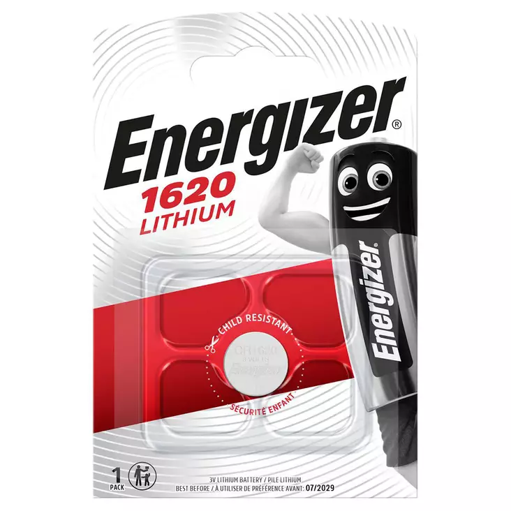 Lithium knappcellsbatteri CR1620 | 3 V DC | 81 mAh | 1-Blister - Knapparbatterier - 7638900411546 - 1