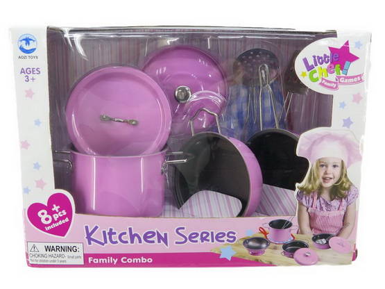 Little chef pinkki kattilasetti pääkuva - Hemets rollspel och affärsrollspel - 0746856410036 - 1