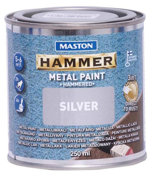 Maali Hammer Vasaralakka hopea 250ml - Metall- och möbelmålningar - 6412498870036 - 1