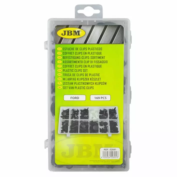 Muoviklipsisetti Ford 169 kpl JBM - Kaross- och klädselfästen - 8435034528916 - 1