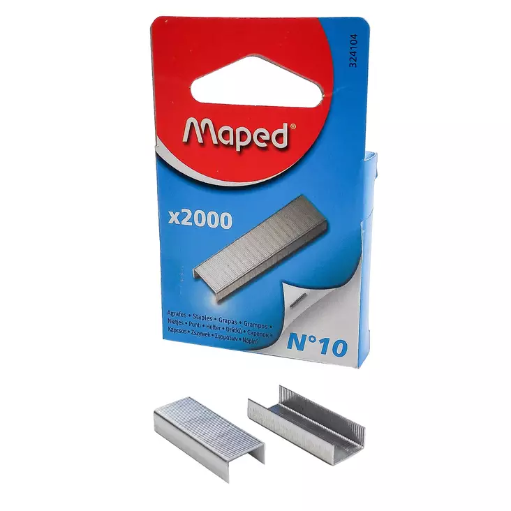 Häftstift Maped nr 10 2000 st - Skrivbordstillbehör - 3154143241046 - 1