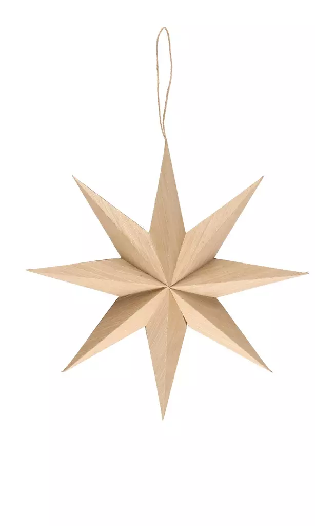 Paperit=C3=A4hti 8 sakaraa 30 cm natural - Juldekorationer och textilier - 6410416211466 - 1