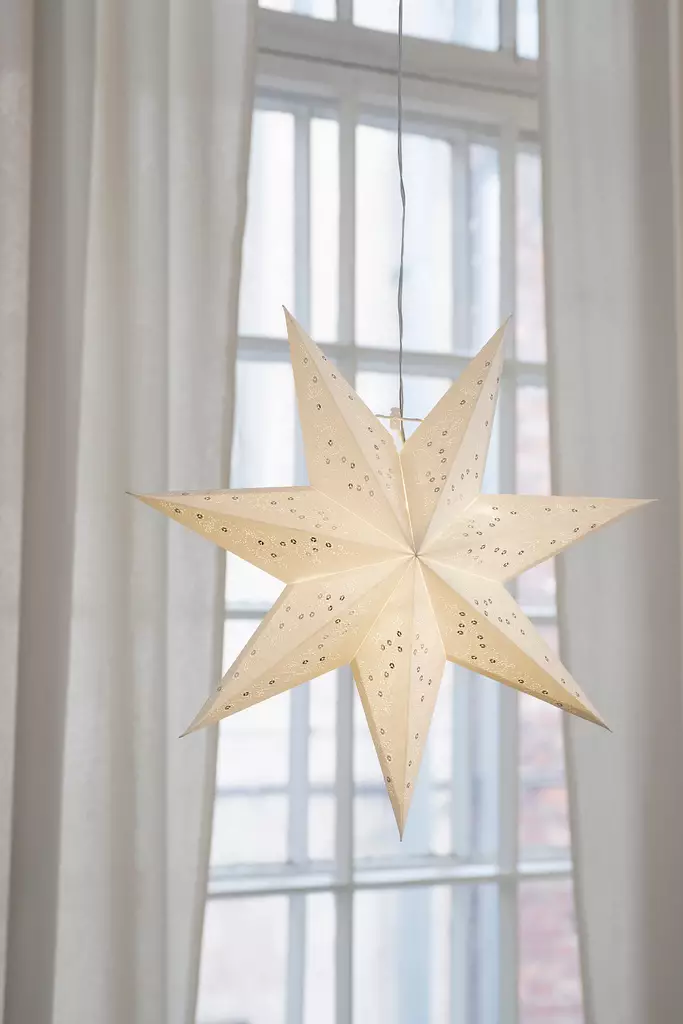 Paperit=C3=A4hti Airam Pihla 43 cm valk-kimal - Dekorationsljus - 6435200236616 - 1