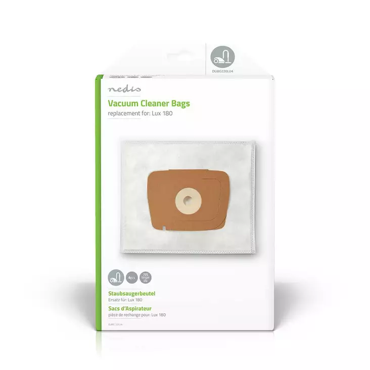 Dammsugarpåse | 4 st. | Syntetisk | Säljs mest för: Lux 180 | Vit - Dammsugarpåsar - 5412810285686 - 1
