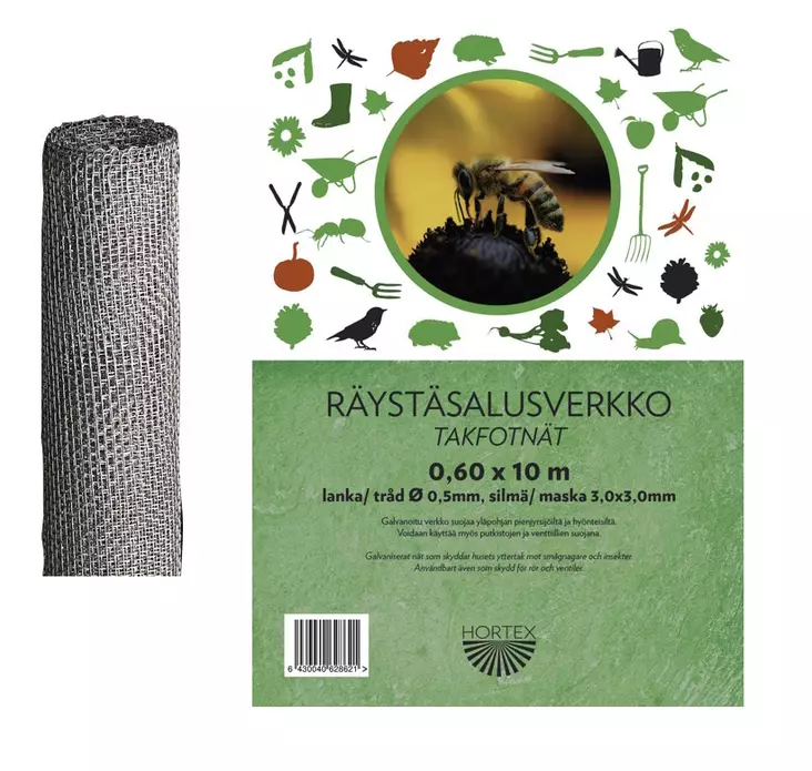 Takrännanät 0,15 x 10 m galvaniserat - Insektsnät och djurnät - 6430068430176 - 1