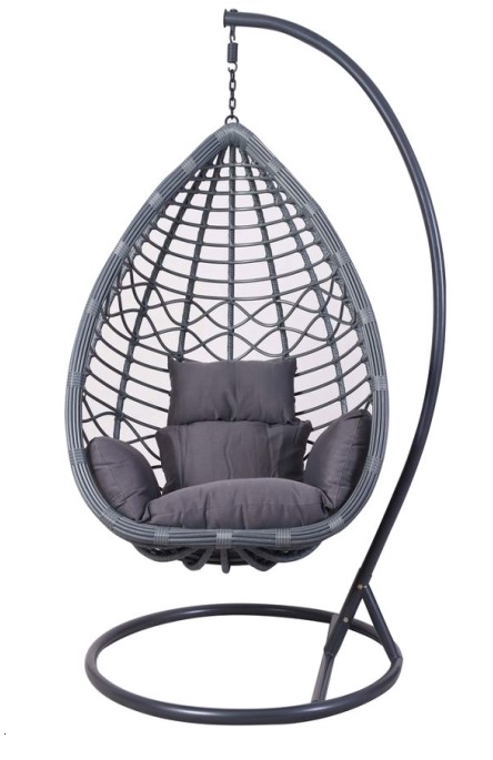 Riipputuoli Aruba harmaa - Trädgårdsgungor och hängstolar - 6438168106786 - 1