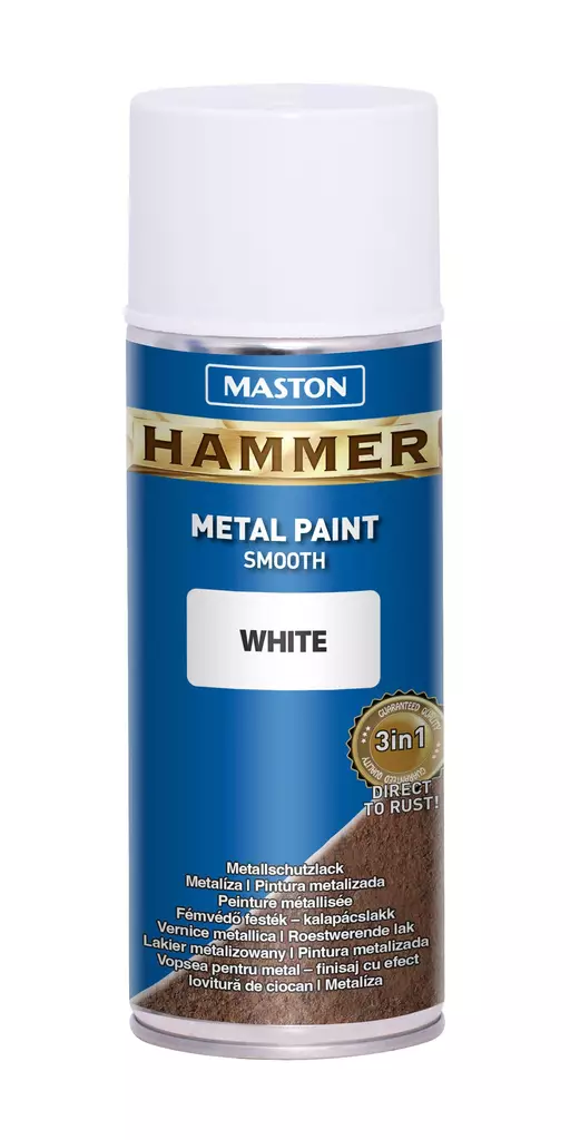 Spraymaali Hammer sile=C3=A4 valkoinen 400ml - Sprayfärger - 6412490017736 - 1