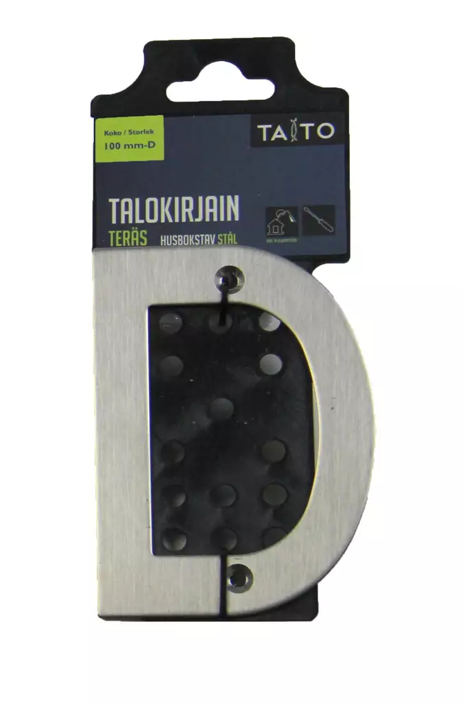 Talokirjain 100 mm ter=C3=A4s D - Postlådor och husnummer - 6416096440066 - 1