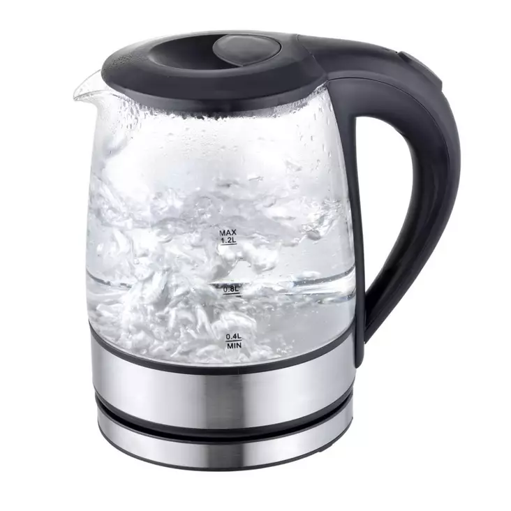 Vedenkeitin 1,2L lasinen 1500W Prego - Kaffebryggare och vattenkokare - 6430037752766 - 1
