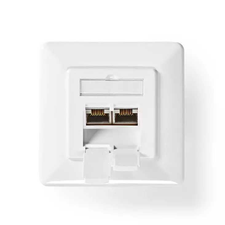 Nätverksvägglåda | Infälld montering | 2-Port port(s) | CAT7 | Rak | Hona | Guldplaterad | PVC | Elfenben | Låda - Dator och nätverk - 5412810424696 - 10