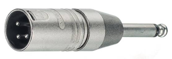 XLR Adapter XLR 3p hane - 6,35 mm, hane Silver - Ljudadaptrar - 7613187006616 - 2