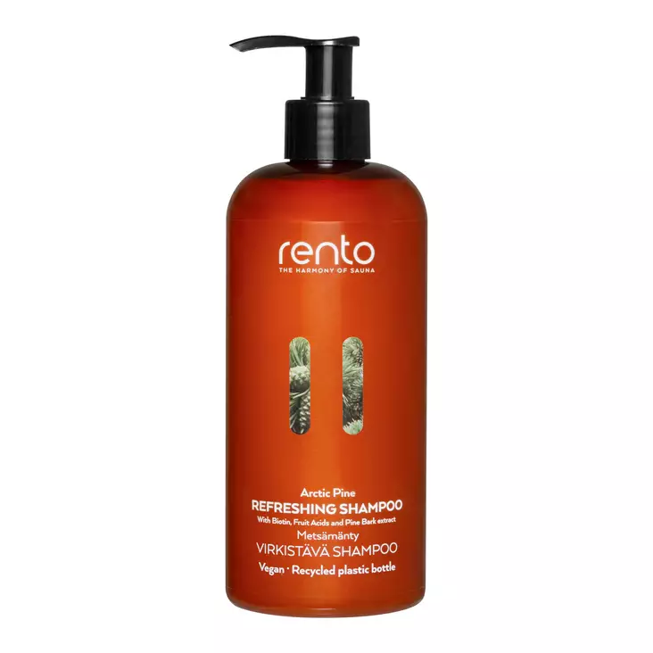 Rento Metsämänty virkistävä shampoo 400 ml - Mieto ja runsasvaahtoinen vegaaninen shampoo, valmistettu Suomessa - Schampon och balsam - 6410416364186 - 1