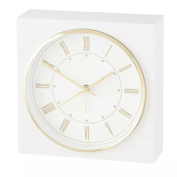 4Living Väckarklocka Lady 16,5 cm - Vit/Guld - Väckarklockor - 6410416497006 - 1