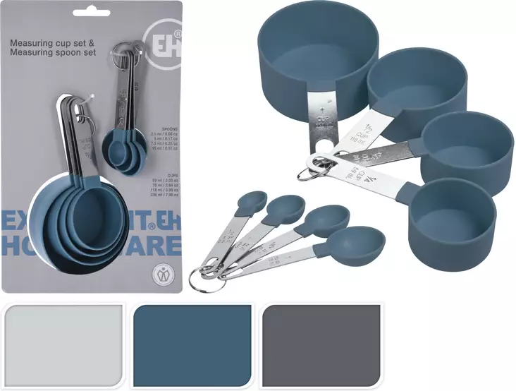 Måttskopor och skedar 8 delar - Köksredskap - 8719987771286 - 1
