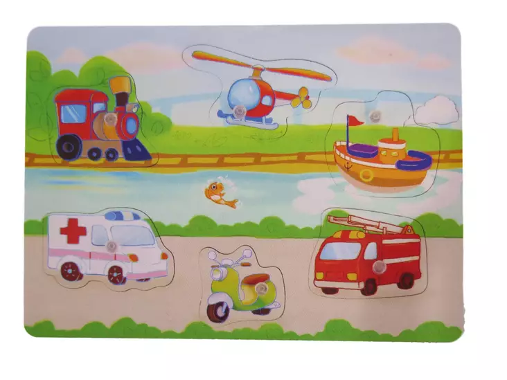 Pussel för små barn med ljud och ljus - fordon - Pussel - 0746856412016 - 1