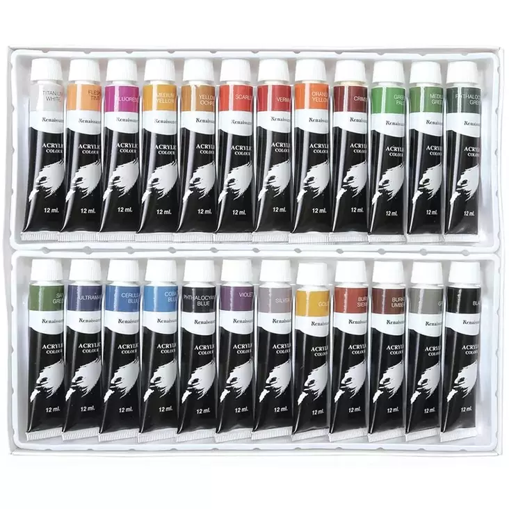 Akryylivärit 24 x 12 ml - Akrylfärger och målarfärger - 8851907218126 - 1