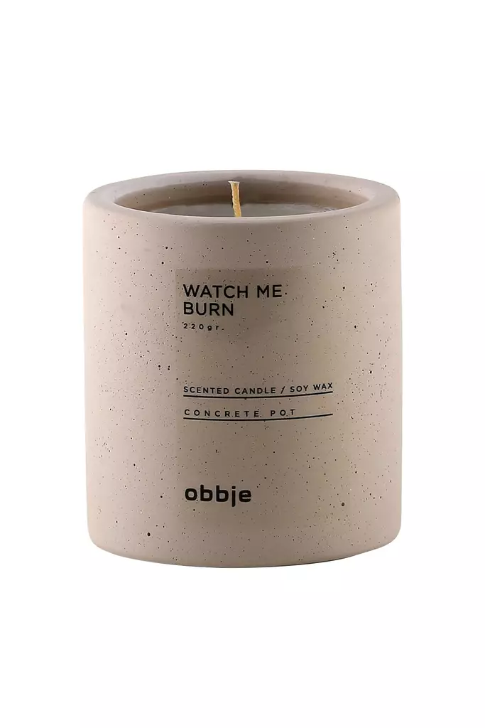 Doftljus Aberto Design Watch Me Burn Verti Beige Betong Bärnsten 8,5x9 cm - Ljus och lyktor - 8684282968986 - 1