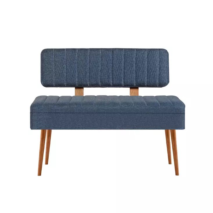 Bank Hanah Home Vina 1048 Mörkblå Furu Spånskiva 110x82,5x40 cm - Bänkar - 8683742499756 - 1