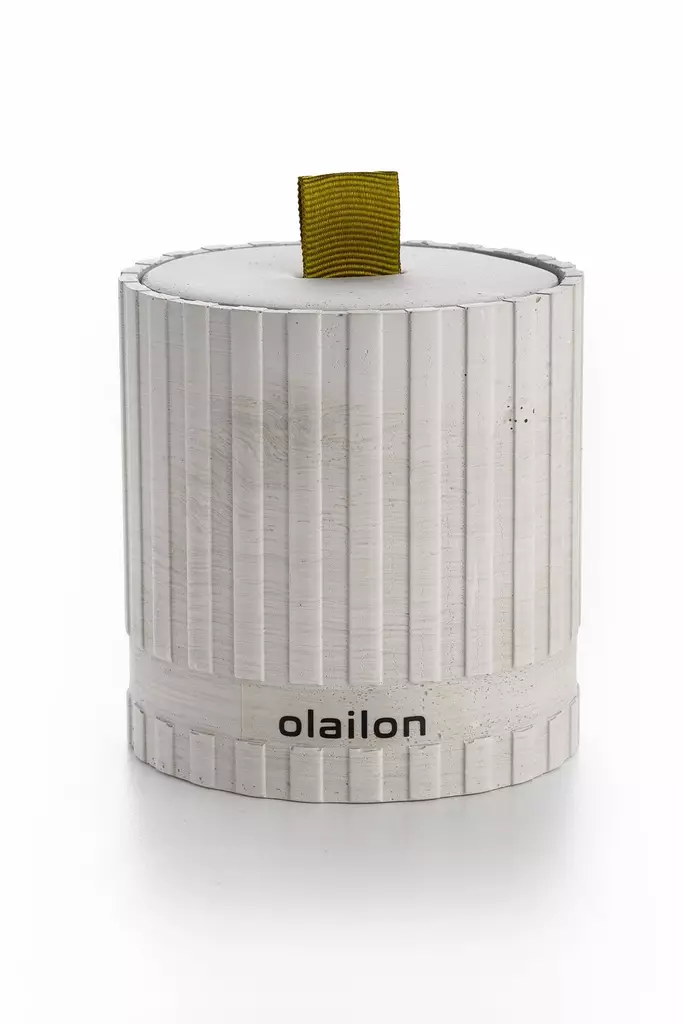 Doftljus Aberto Design Sutun Grå Betong Bärnsten 8x8,5 cm - Ljus och lyktor - 8684282969266 - 1