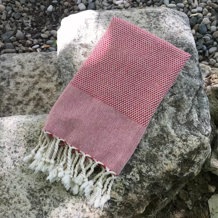 Fouta Mijölnir Röd 100% Bomull Hög Vattenabsorption 60x110 cm - Handdukar - 8683342756426 - 1