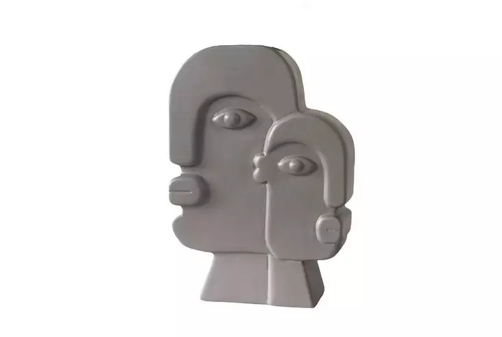 Vas Aberto Design CY0083 Grå Keramik 13x10x26 cm - Hängande blomkrukor och vaser - 8684282978756 - 1