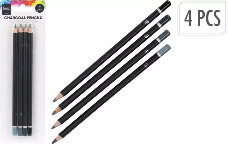 Hiilikynäsetti 4 kpl - Hantverksmaterial och tillbehör - 8720573543286 - 1