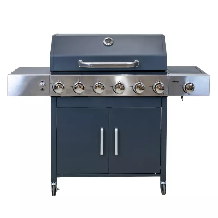 Hornet kaasugrilli 6+1 harmaa pääkuva - Gasolgrillar - 6438168119526 - 1