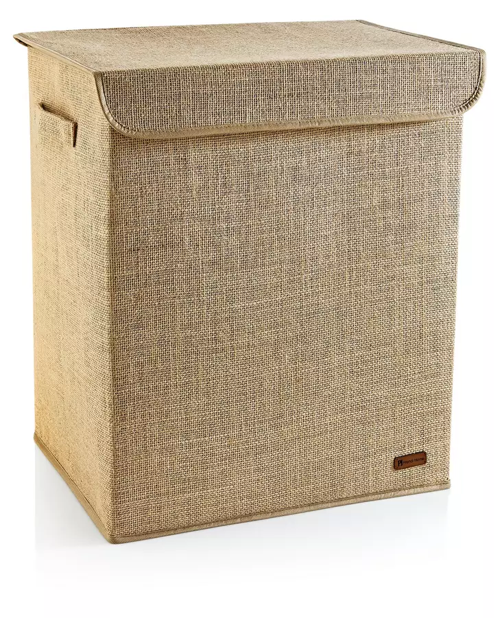 Förvaringslåda i filt, ljusbrun, 40 cm x 50 cm x 30 cm, tålig, miljövänlig, lätt att rengöra - Plastlådor och förvaringslådor - 8684282555186 - 1