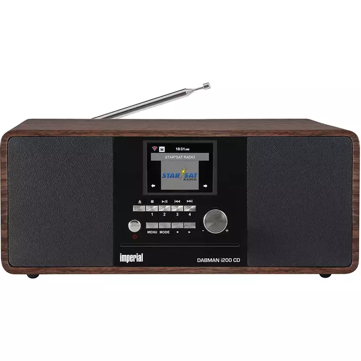 DABMAN i200 CD Multifunktionsradio DAB+ / FM / Internet / Bluetooth Trälook - Radioapparater - 4024035222356 - 10