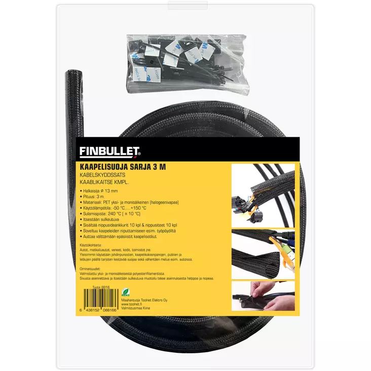 Kaapelisuojasarja 13 mm x 3 m - Säkringar och kontakter - 6438152088166 - 1