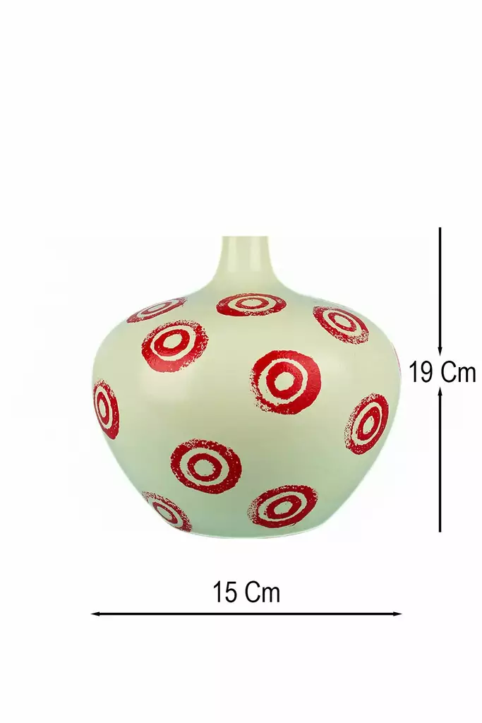 Dekorativ Kruka Aberto Design BK060 Ecru Keramik 15x19 cm - Hängande blomkrukor och vaser - 8684283781676 - 1