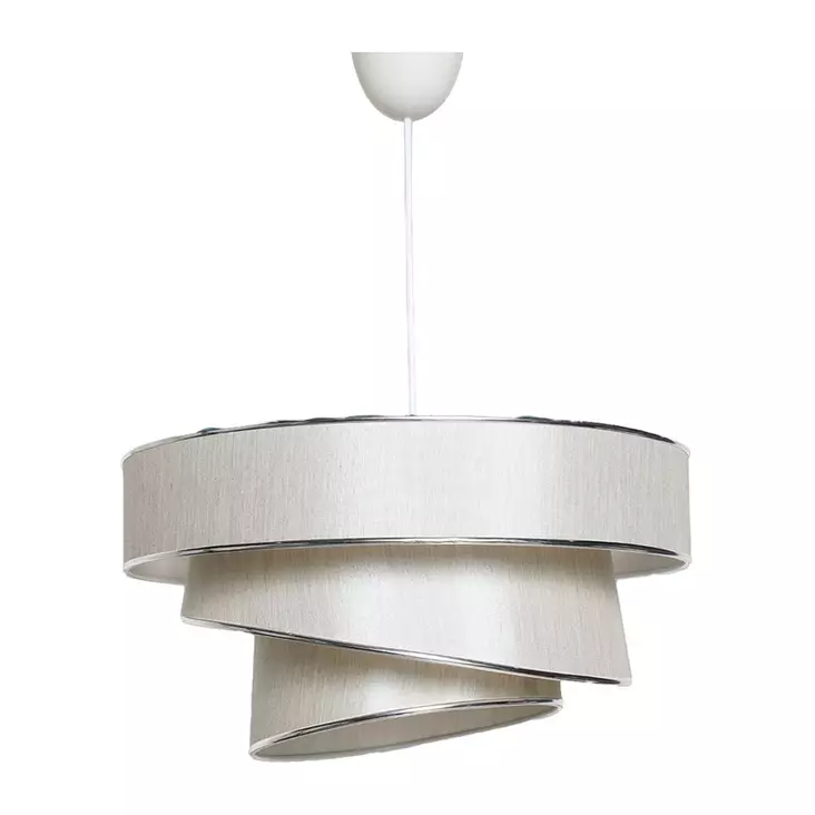 Taklampa Opviq Couper Beige Silver Bomull 40 x 40 cm - Tak- och vägglampor - 8683342683166 - 1