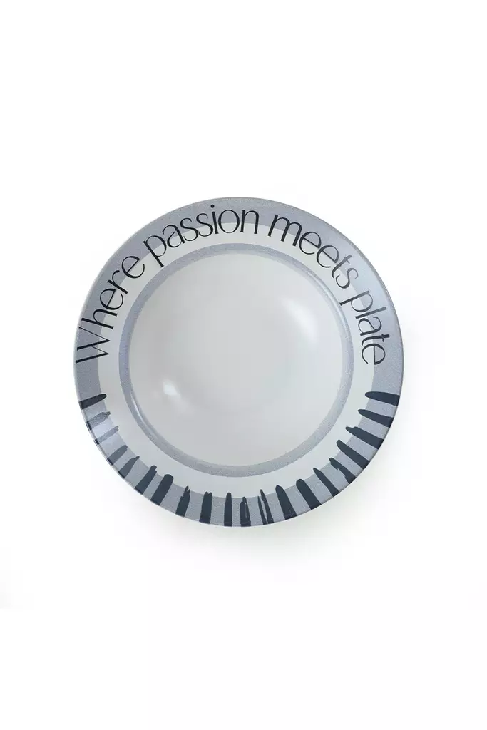 Tallrik Hermia Vit Blå Keramik 26 cm - Tallrikar - 8684282368106 - 1